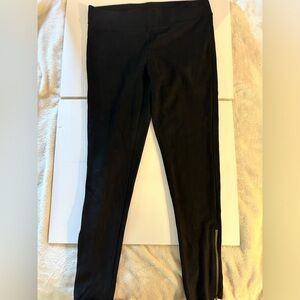 Black pants with zipper detail